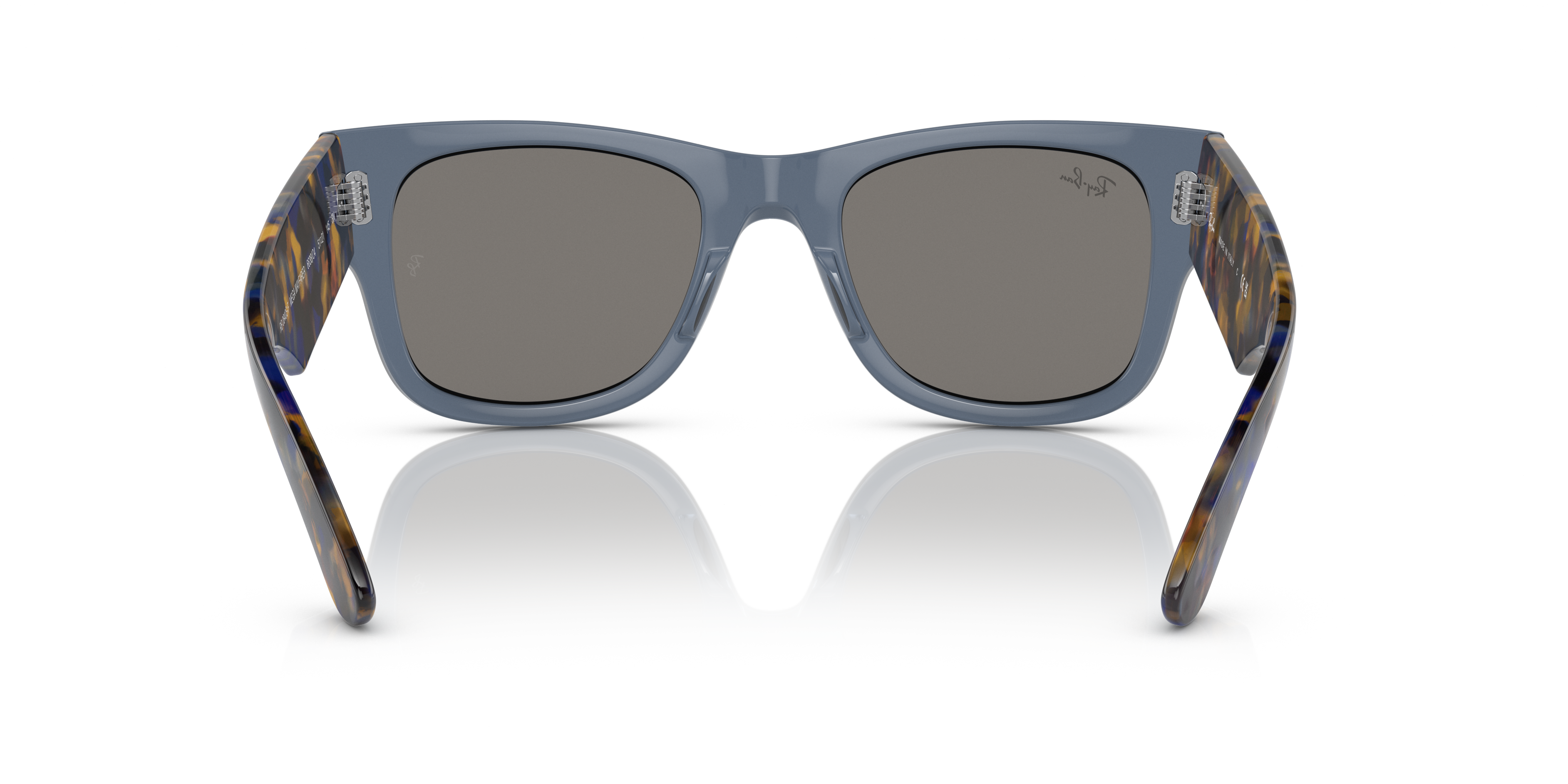 MEGA WAYFARER Sunglasses in Transparent Dark Blue and Blue