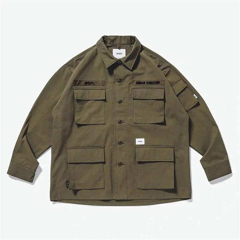 Mens WTAPS Jungle LS NYCO Ripstop Jacket - Autumn Cool Four Pocket