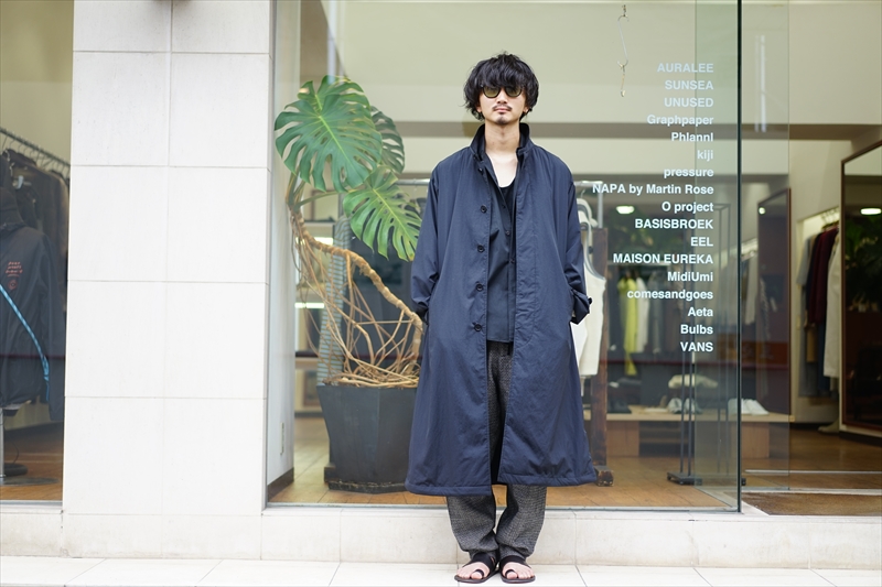 UNUSED(アンユーズド)20AW Collectionの新作、Nylon Coat/Blackのご