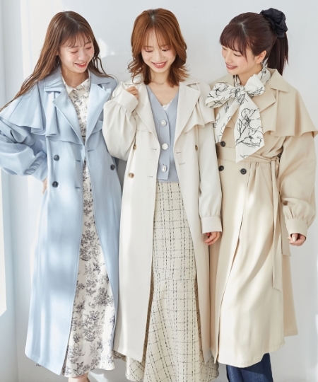∞ケープロングトレンチコート/MAJESTIC LEGON(マジェスティックレゴン