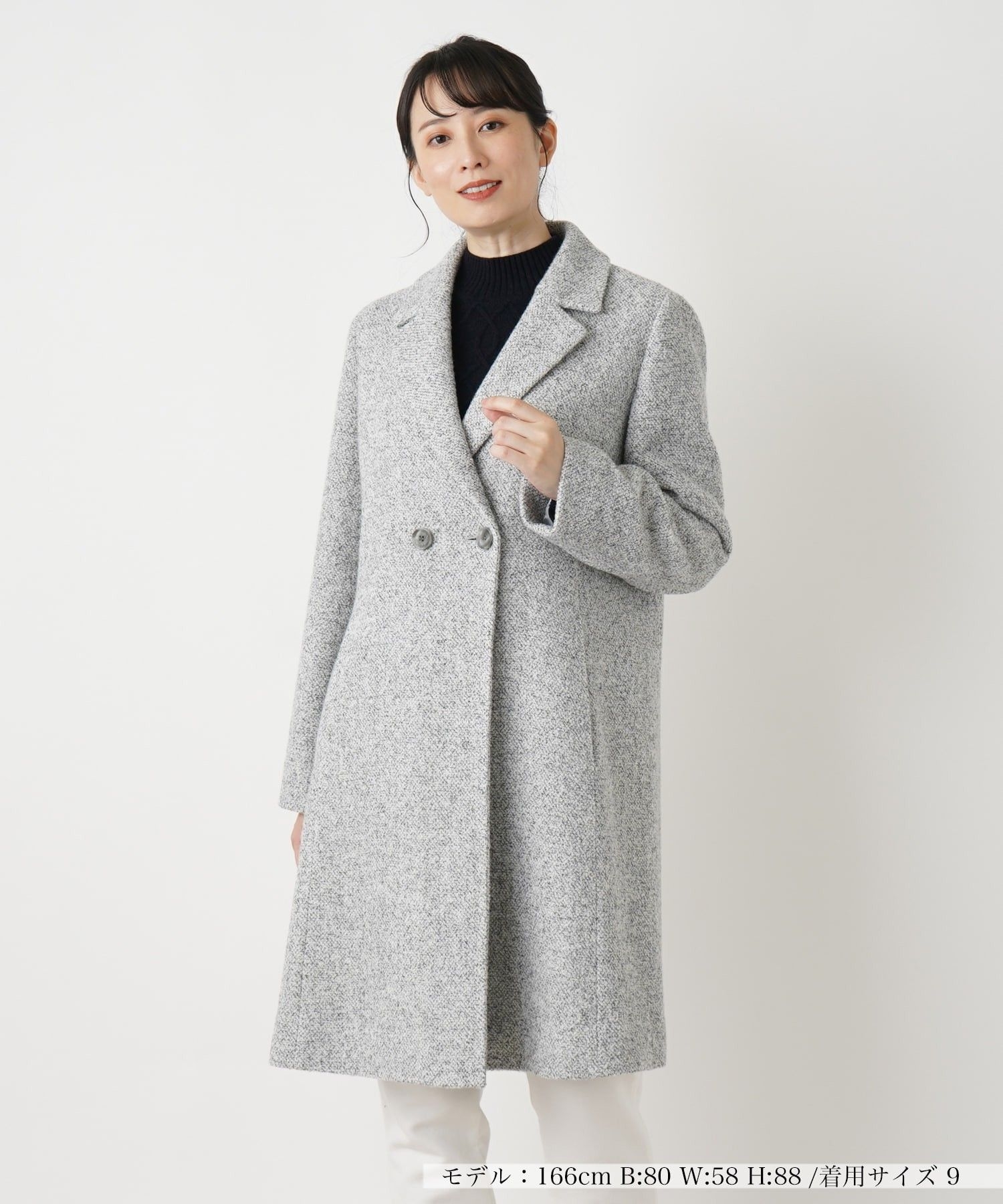 ツイードダブルコート【Leilian WHITE LABEL】|レリアン | レリアン