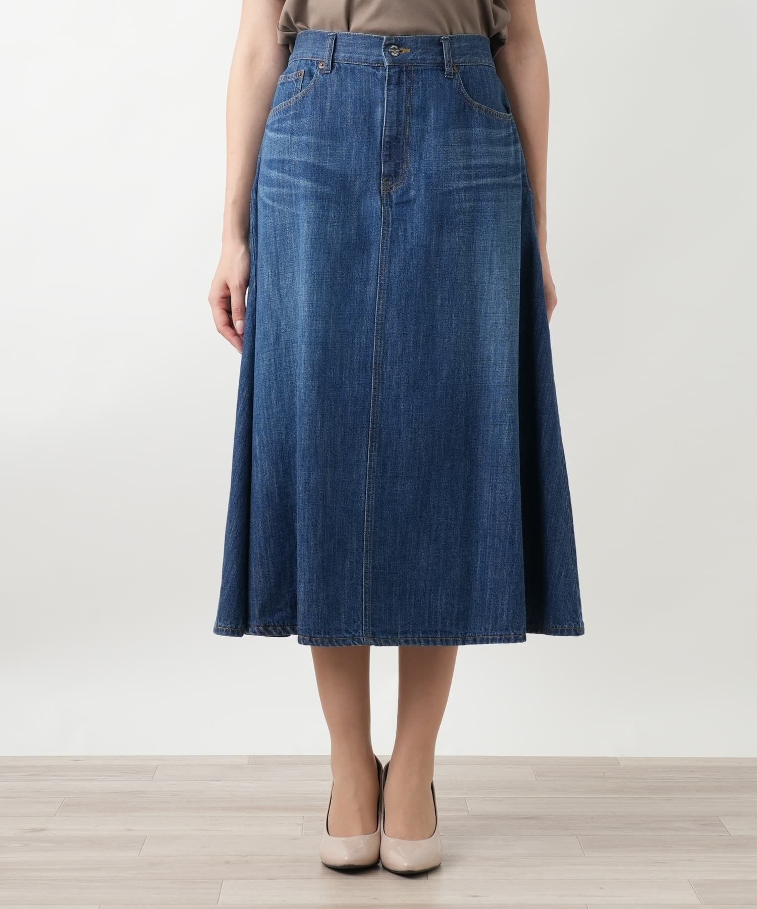 店舗人気】デニムフレアスカート【L JEANS】|レリアン プラスハウス