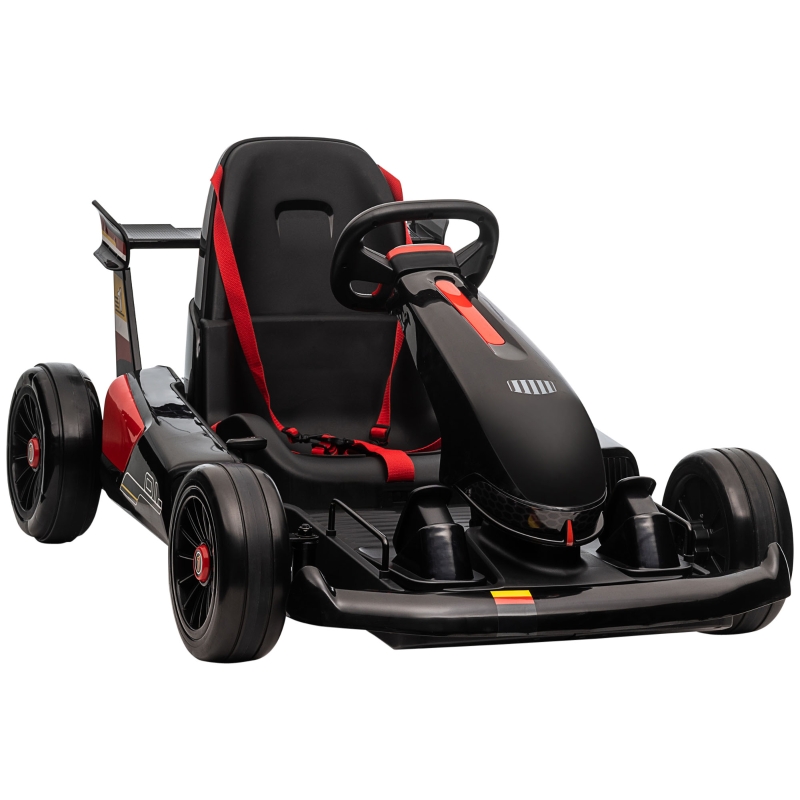 Aosom 24V 7.5 MPH Electric Go Kart, Drifting Car for Kids with