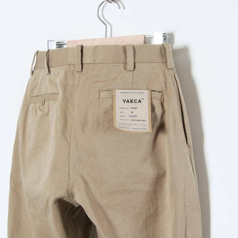 YAECA (ヤエカ) CHINO CLOTH PANTS PIPED / チノクロスパンツパイプド