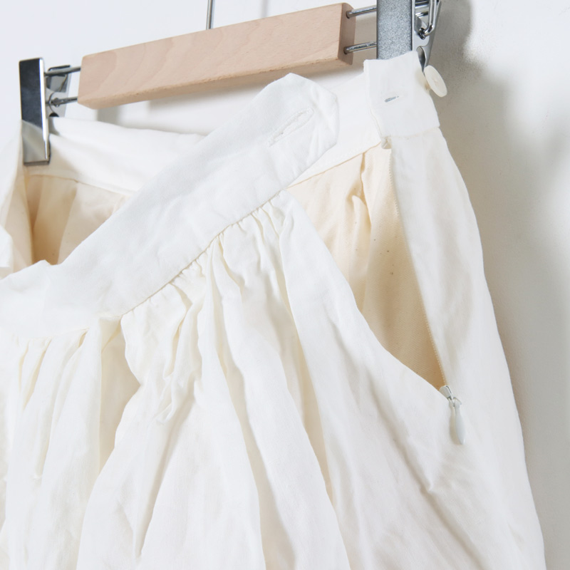 YAECA (ヤエカ) WRITE CULOTTES COTTON LINEN / ライトキュロット
