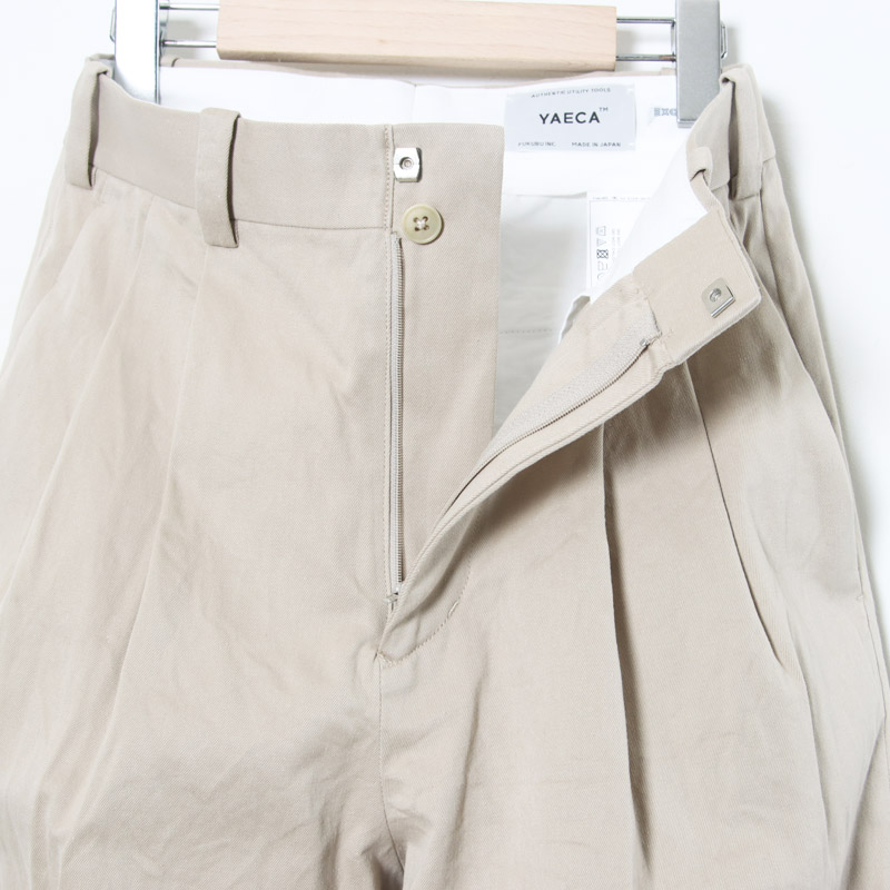 YAECA (ヤエカ) CHINO CLOTH PANTS TWO TUCK TAPERED / チノクロス