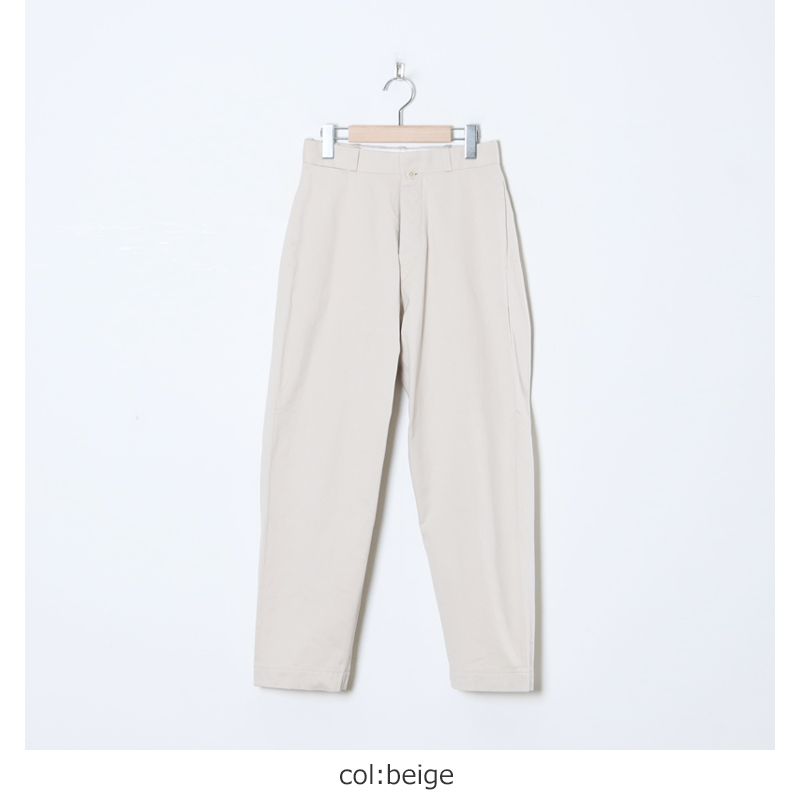 YAECA (ヤエカ) CHINO CLOTH PANTS WIDE STRAIGHT / チノクロスパンツ
