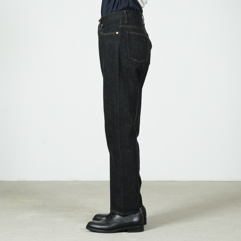 YAECA (ヤエカ) 10-13B Denim Pants Wide Tapered / ブラック デニム