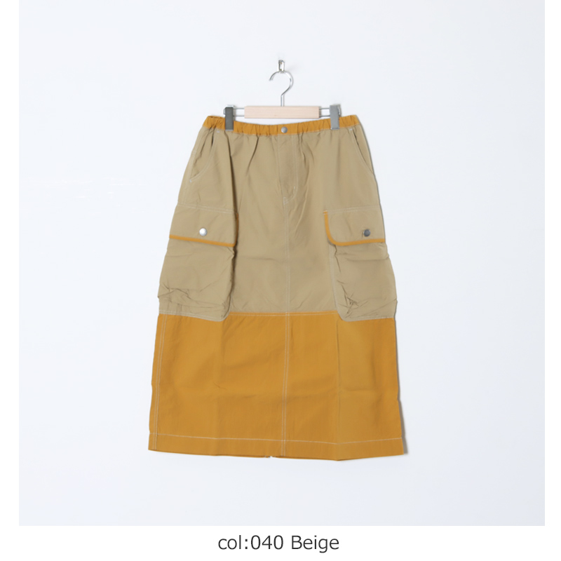 and wander (アンドワンダー) CORDURA rip mix skirt / コーデュラ