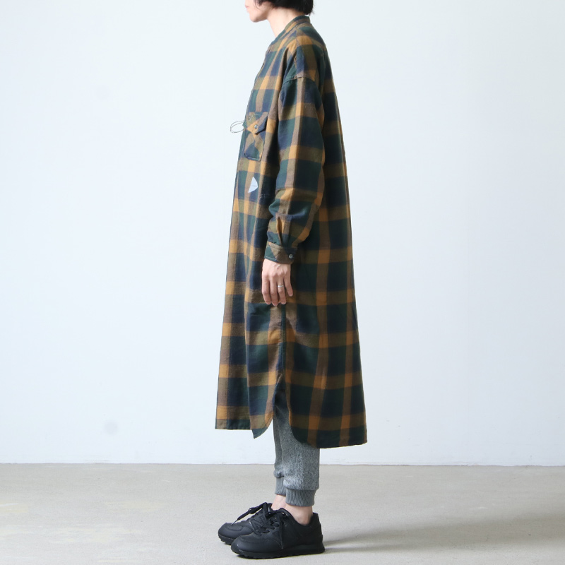 and wander (アンドワンダー) thermonel check tunic / サーモネル