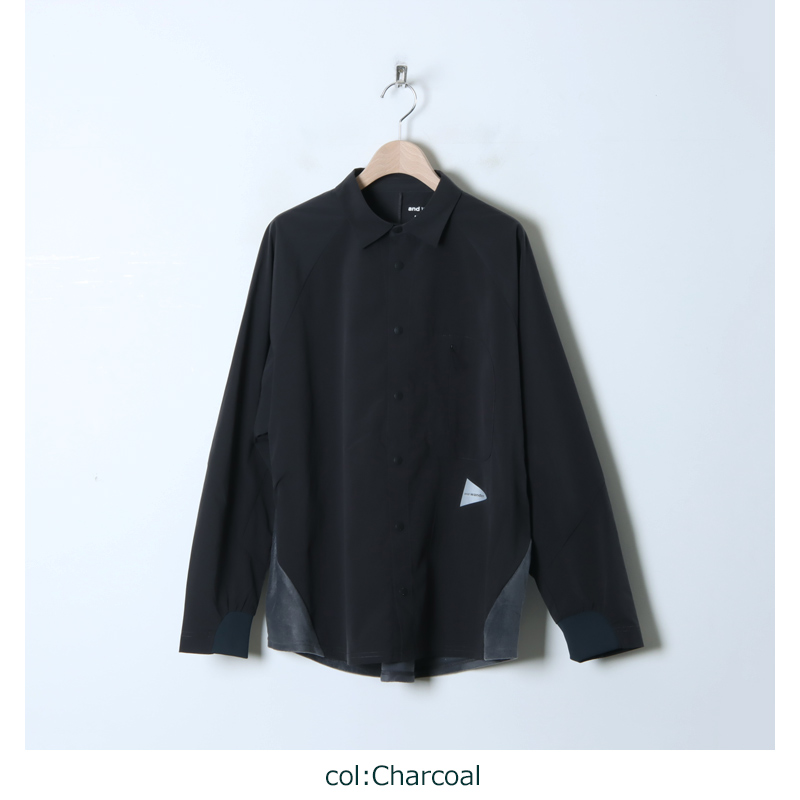 and wander (アンドワンダー) 23 fleece base LS shirt / 23 フリース