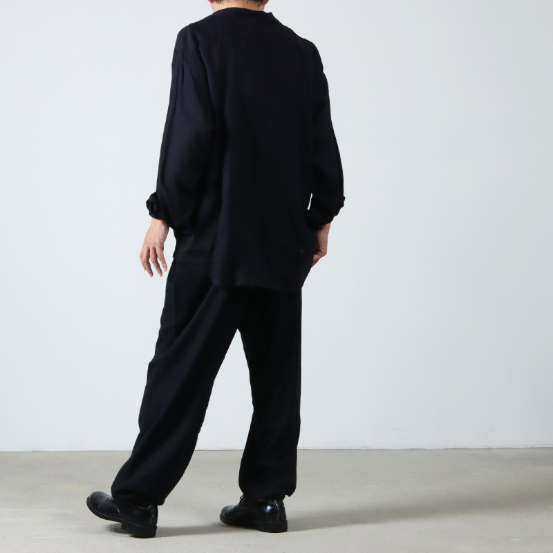 COMOLI (コモリ) リネンツイル スキッパーシャツ