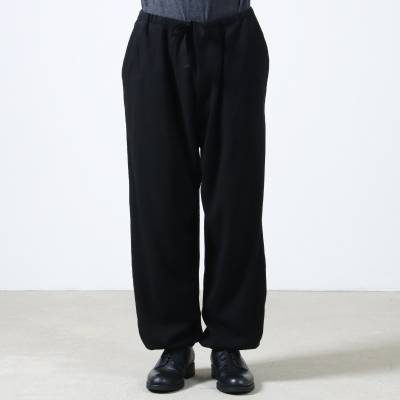 COMOLI (コモリ) シルクネップ ドローストリングパンツ