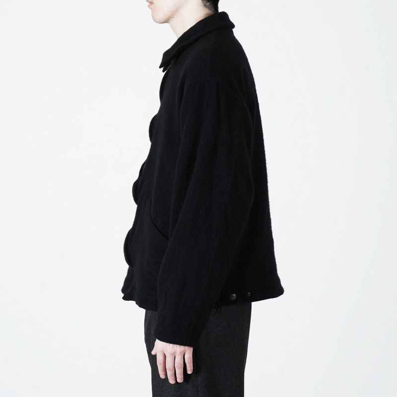 COMOLI (コモリ) 縮絨ウール ジップショートジャケット