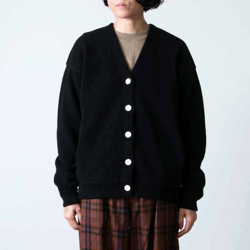 crepuscule (クレプスキュール) Moss stitch V/N cardigan for COTYLE