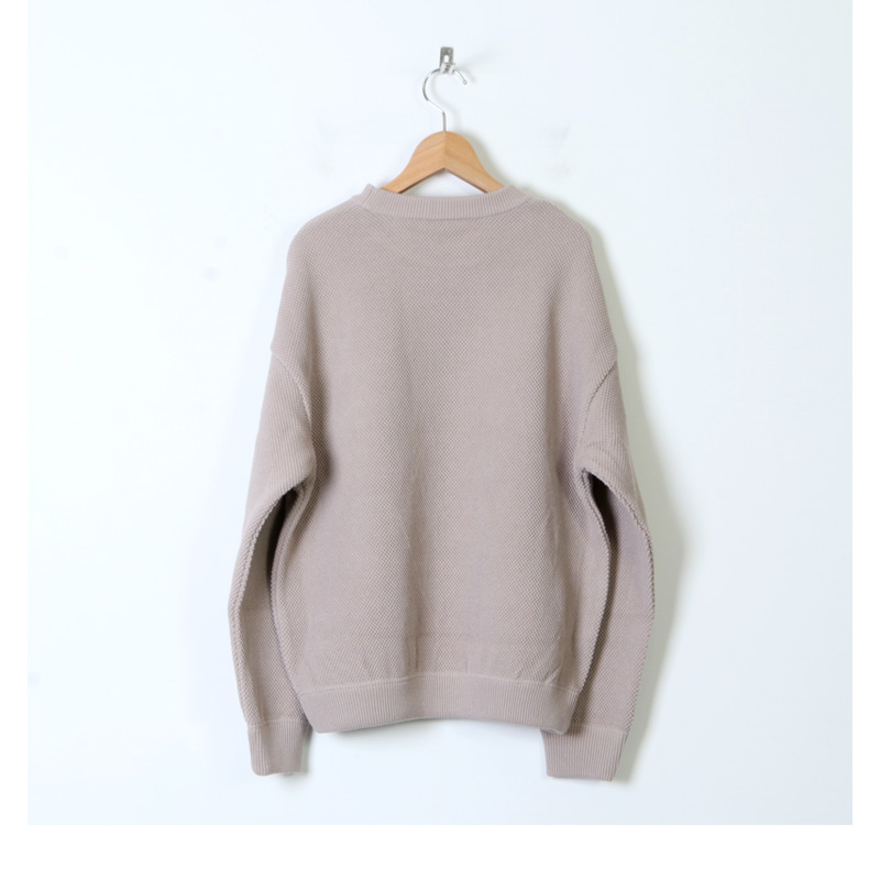 crepuscule (クレプスキュール) Moss stitch L/S sweat / モス