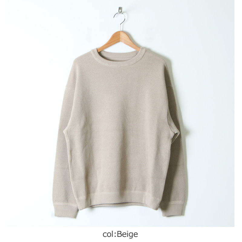 crepuscule (クレプスキュール) Moss stitch L/S sweat / モス