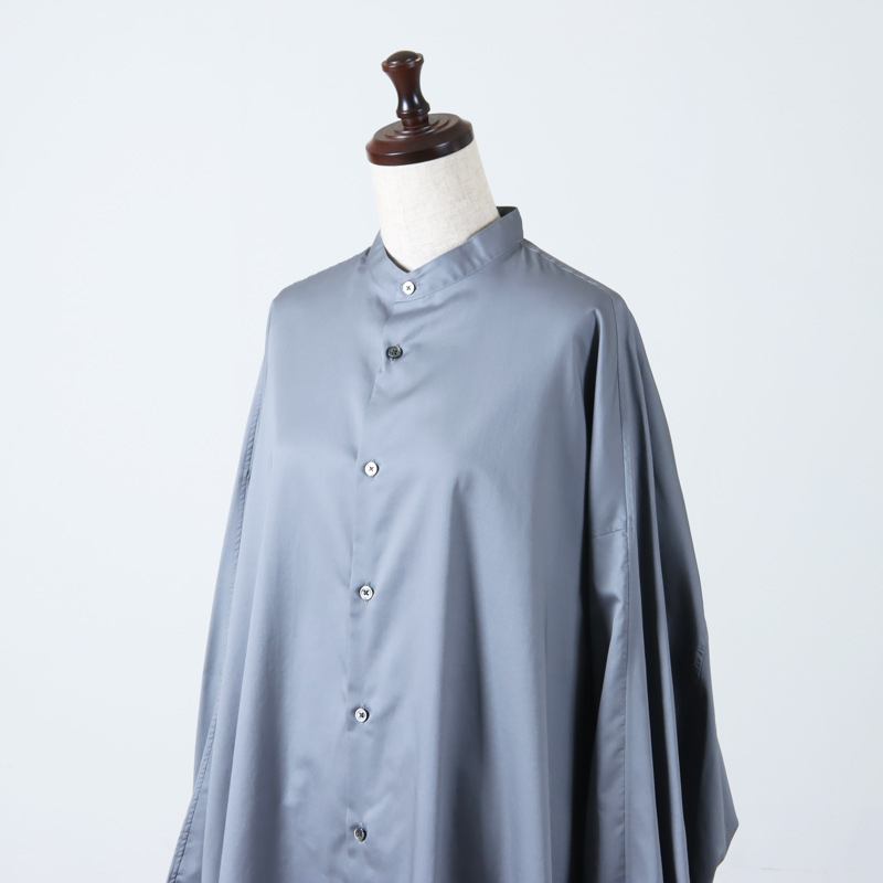 Graphpaper (グラフペーパー) Silicon Poplin Deep Slit Band Collar