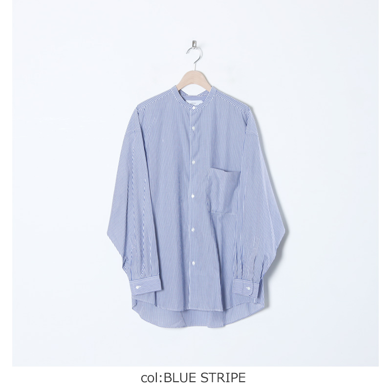 Graphpaper (グラフペーパー) Broad Stripe L/S Oversized Band Collar