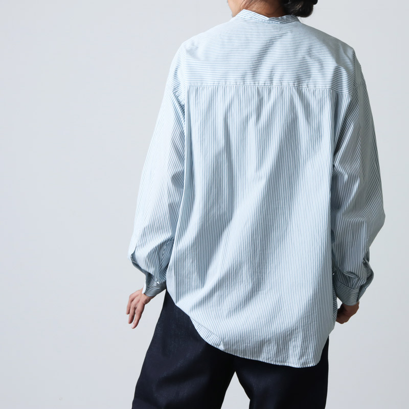 Graphpaper (グラフペーパー) Broad Stripe L/S Oversized Band Collar