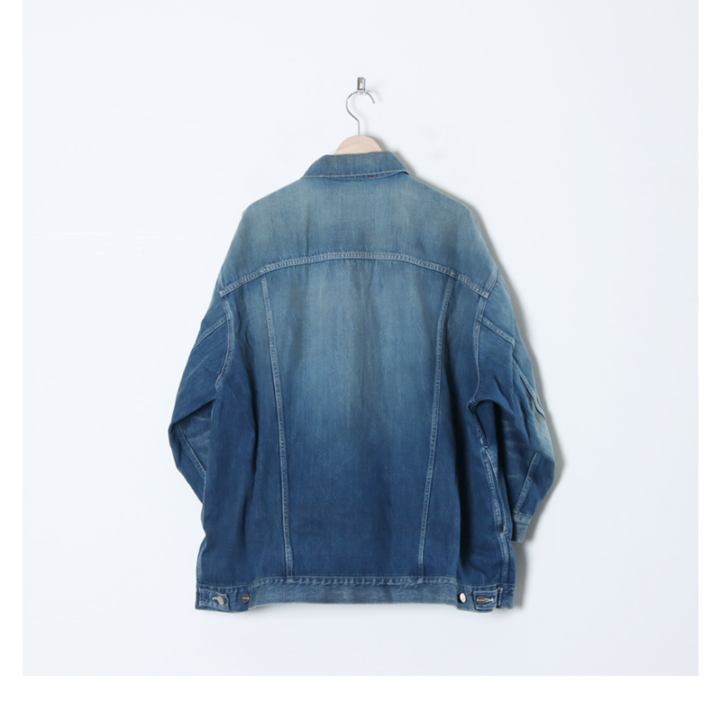 Graphpaper (グラフペーパー) Selvage Denim Trucker Jacket DARK FADE