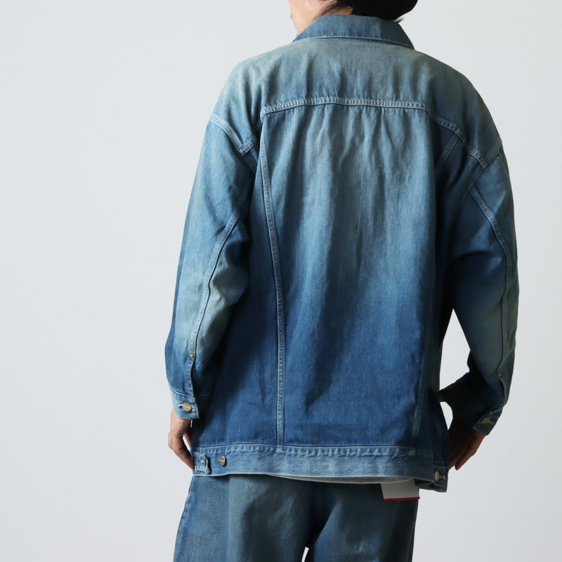 Graphpaper (グラフペーパー) Selvage Denim Trucker Jacket DARK FADE
