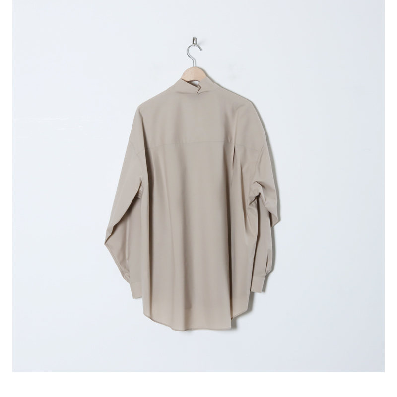 Graphpaper (グラフペーパー) Fine Wool Tropical Stand Collar Shirt