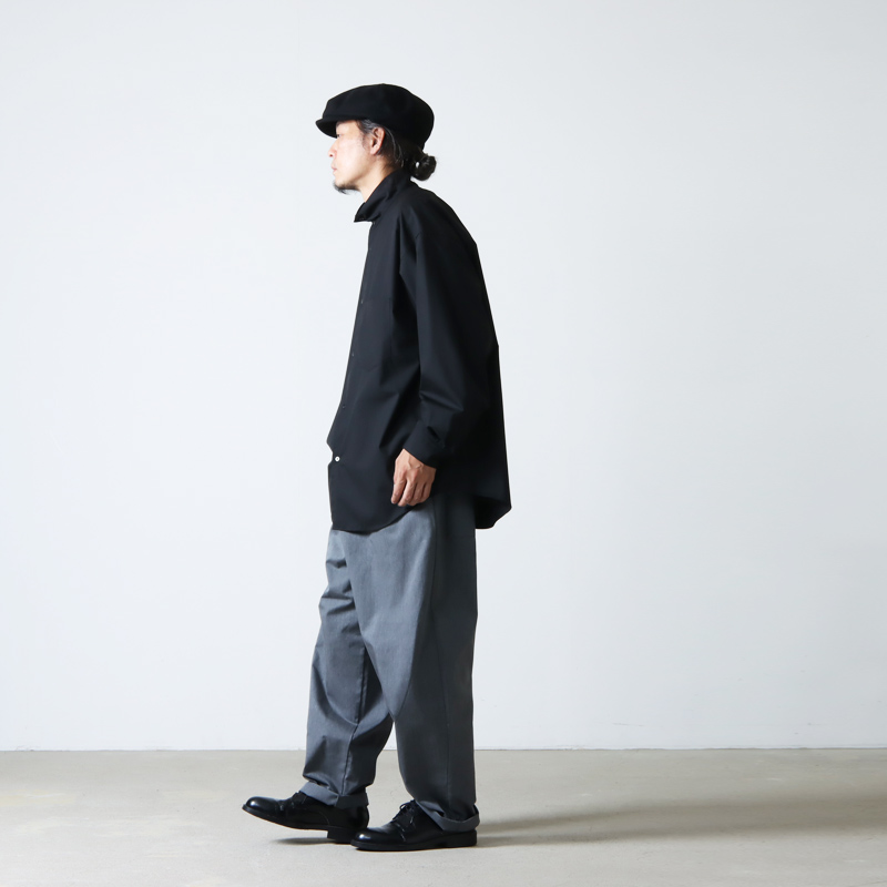 Graphpaper (グラフペーパー) Fine Wool Tropical Stand Collar Shirt