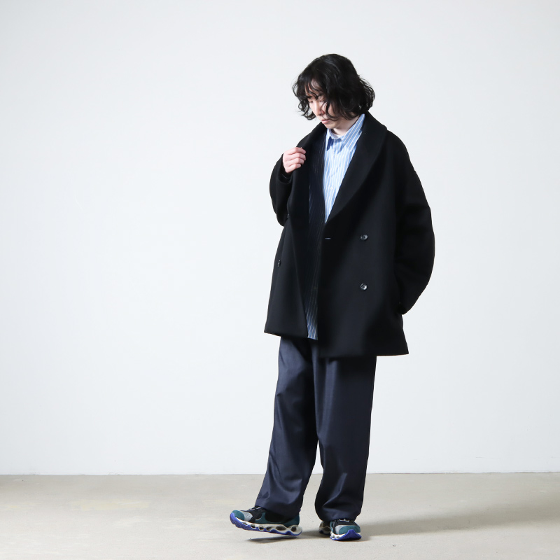 Graphpaper (グラフペーパー) Light Melton Shawl Collar Coat