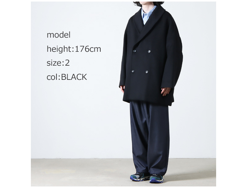 Graphpaper (グラフペーパー) Light Melton Shawl Collar Coat