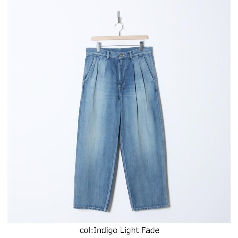 Graphpaper (グラフペーパー) Selvage Denim Two Tuck Pants -LIGHT