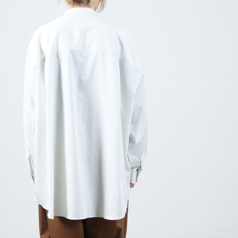 Graphpaper (グラフペーパー) Silicon Poplin Oversized Band Collar