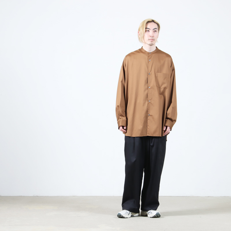 Graphpaper (グラフペーパー) Silicon Poplin Oversized Band Collar