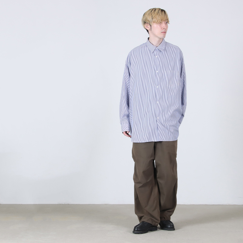 Graphpaper (グラフペーパー) Broad Stripe L/S Oversized Regular