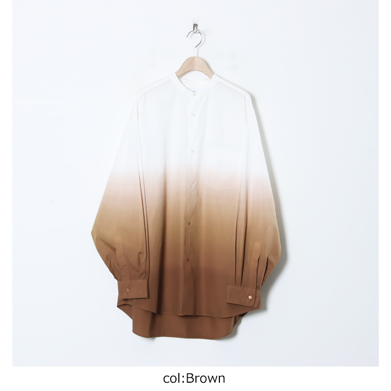 Graphpaper (グラフペーパー) Broad L/S Oversized Band Collar Shirt