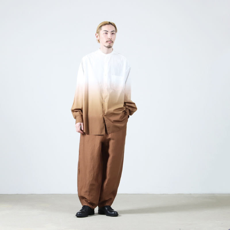 Graphpaper (グラフペーパー) Broad L/S Oversized Band Collar Shirt