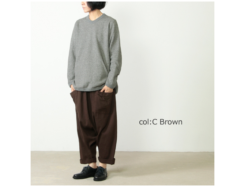 ICHI Antiquites (イチアンティークス) コットンリネンサルエルパンツ