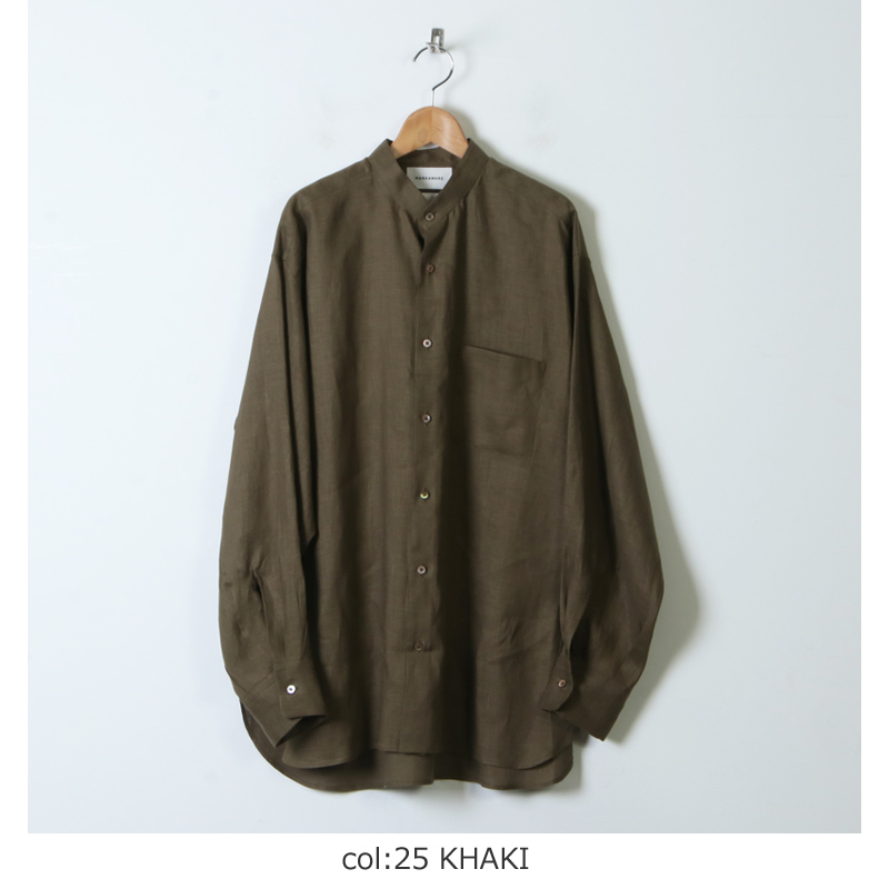 MARKAWARE (マーカウェア) COMFORT FIT BAND COLLAR SHIRT