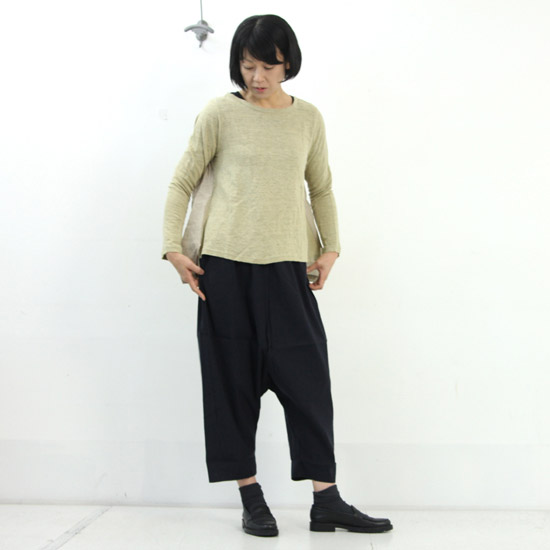mizuiro ind (ミズイロインド) リネンレーヨンサルエルパンツ