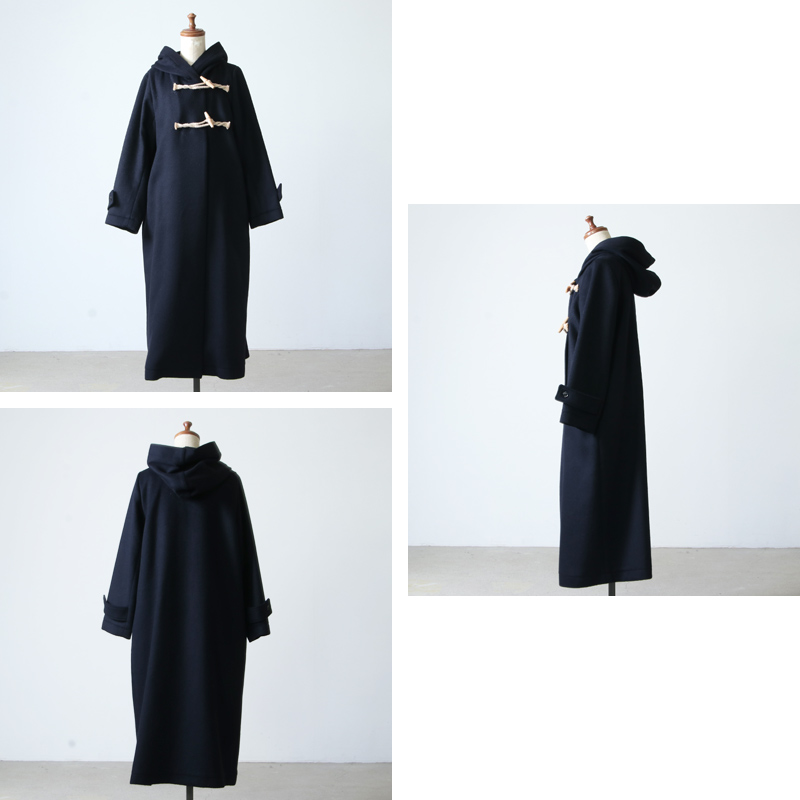 mizuiro ind (ミズイロインド) Aラインダッフルロングコート
