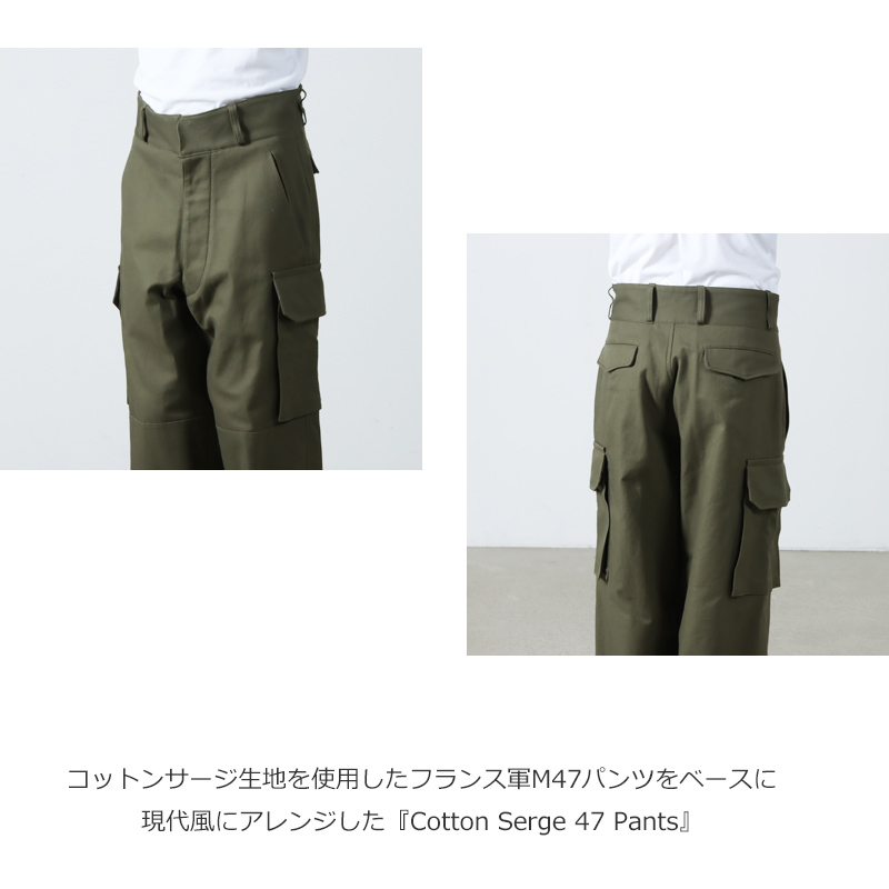 blurhmsブラームス CottonSerge 47 Pants カーゴパンツ blurhms