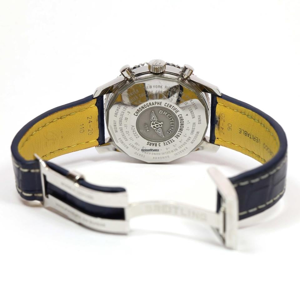 Breitling Navitimer World A24322 46MM Blue Dial Stainless for