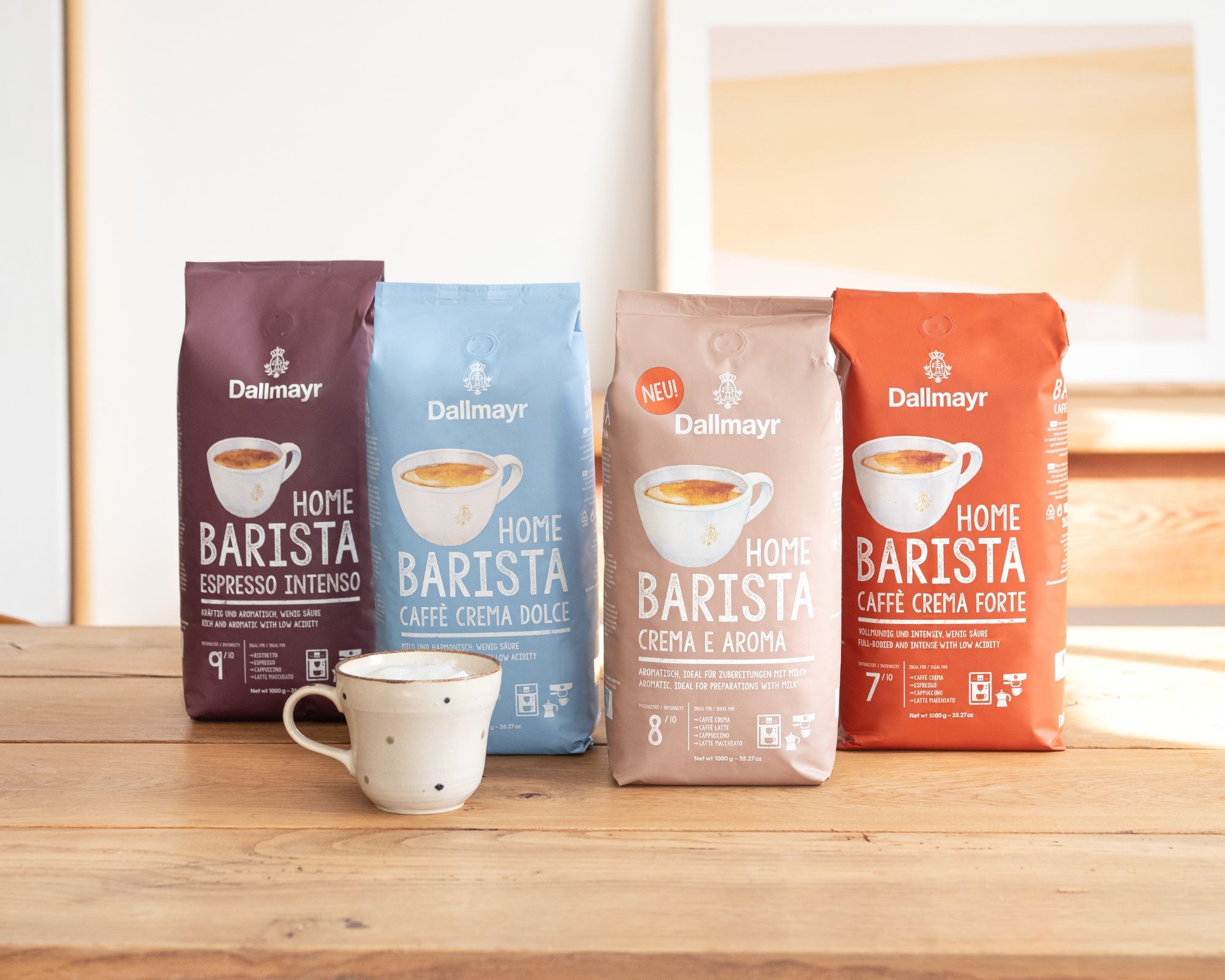 Sustainable packaging for Dallmayr Home Barista