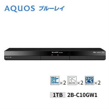 SHARP ブルーレイレコーダー BD-W1700 1TB 2015年製 シャープ AQUOS