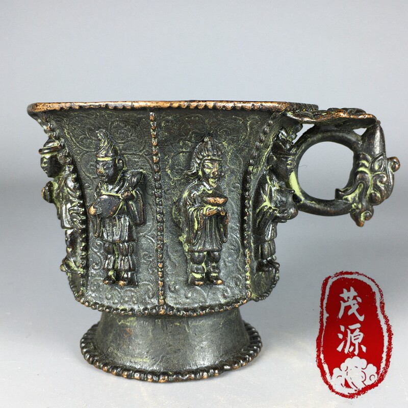 中国 古銅製 双魚花入 花器 花生 魚文 銅器 N64 中国 古銅製 双魚花入