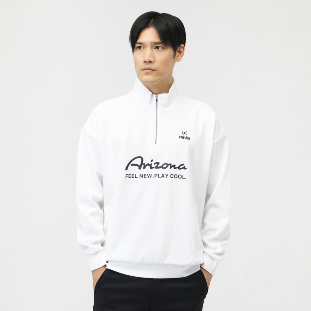 新品 PING ピン セットアップ 半袖シャツ ハーフジップ パンツ