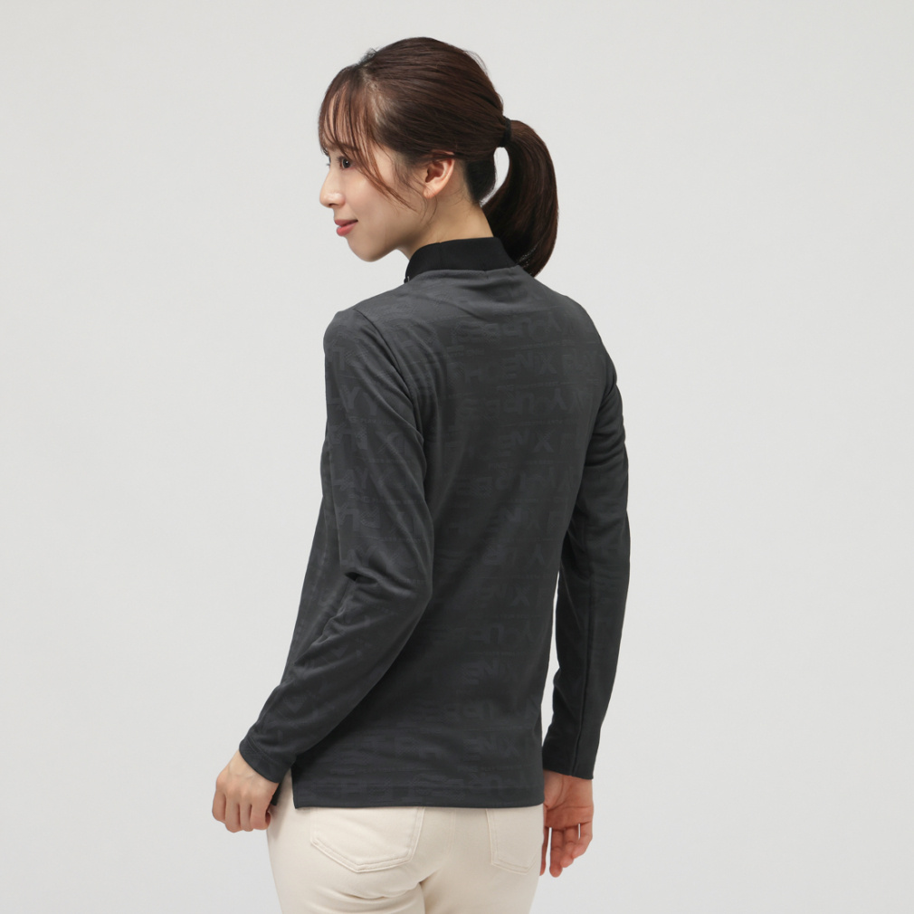 Fides Golf 長袖ハイネックシャツ XL 黒 NO FIDES GOLF モックネック