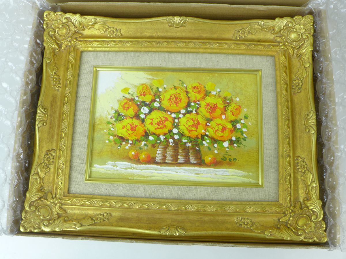 黄色のバラ 油絵 鄭 秀京 Soo 黄色のバラ 油絵 鄭 秀京 Soo - メルカリ