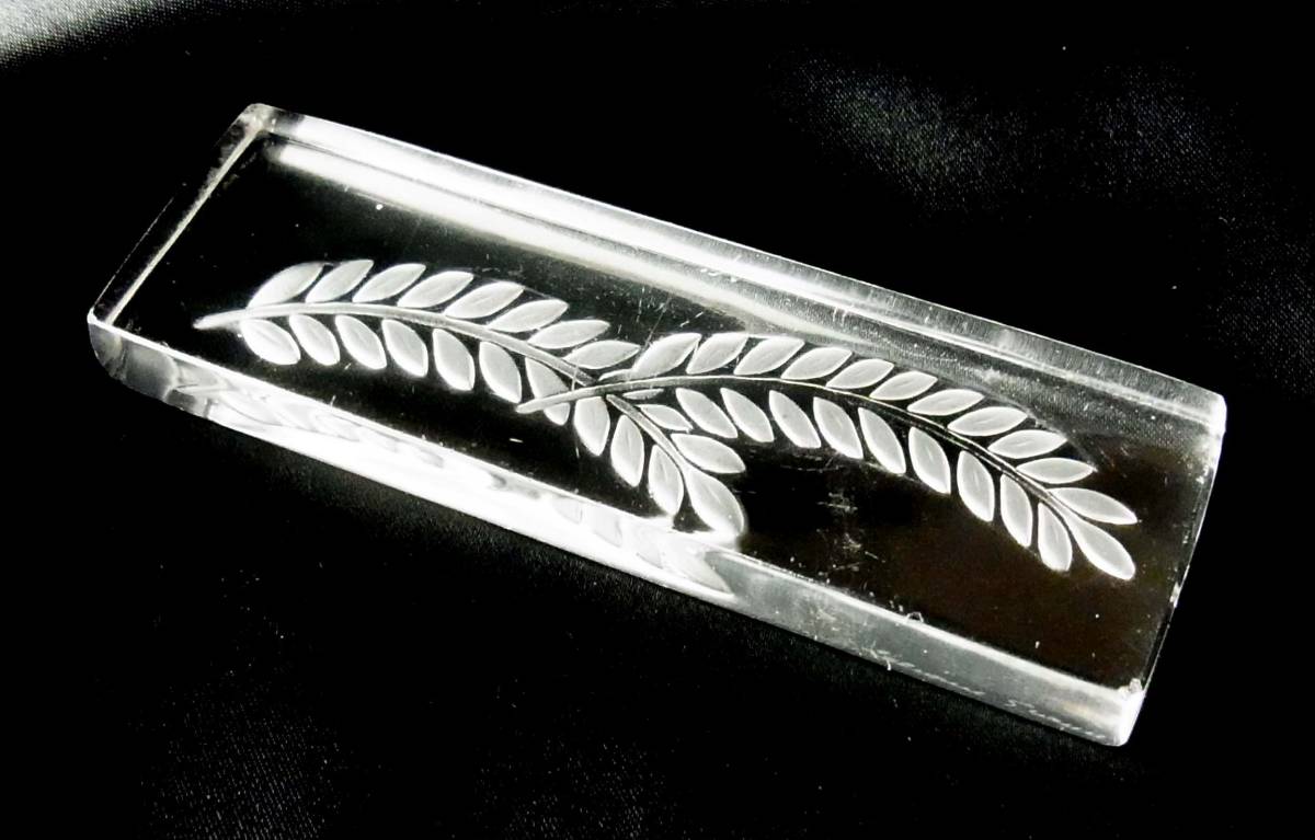 LALIQUE ラリック Hortense ナイフレスト 箸置き 1点 稲穂 オリーブの