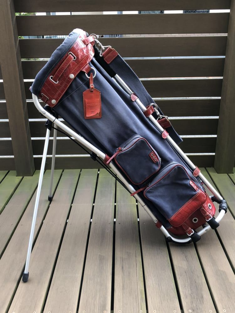 希少 希少 木の庄帆布×ミズノ キャディーバッグ 木ノ庄帆布 ミズノ